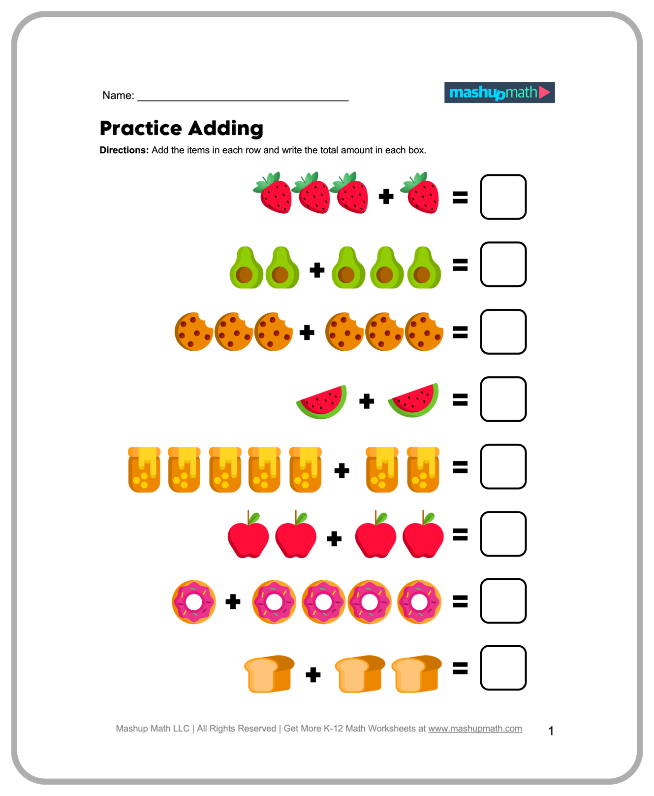 Free Preschool Math Worksheets Printable Mashup Math