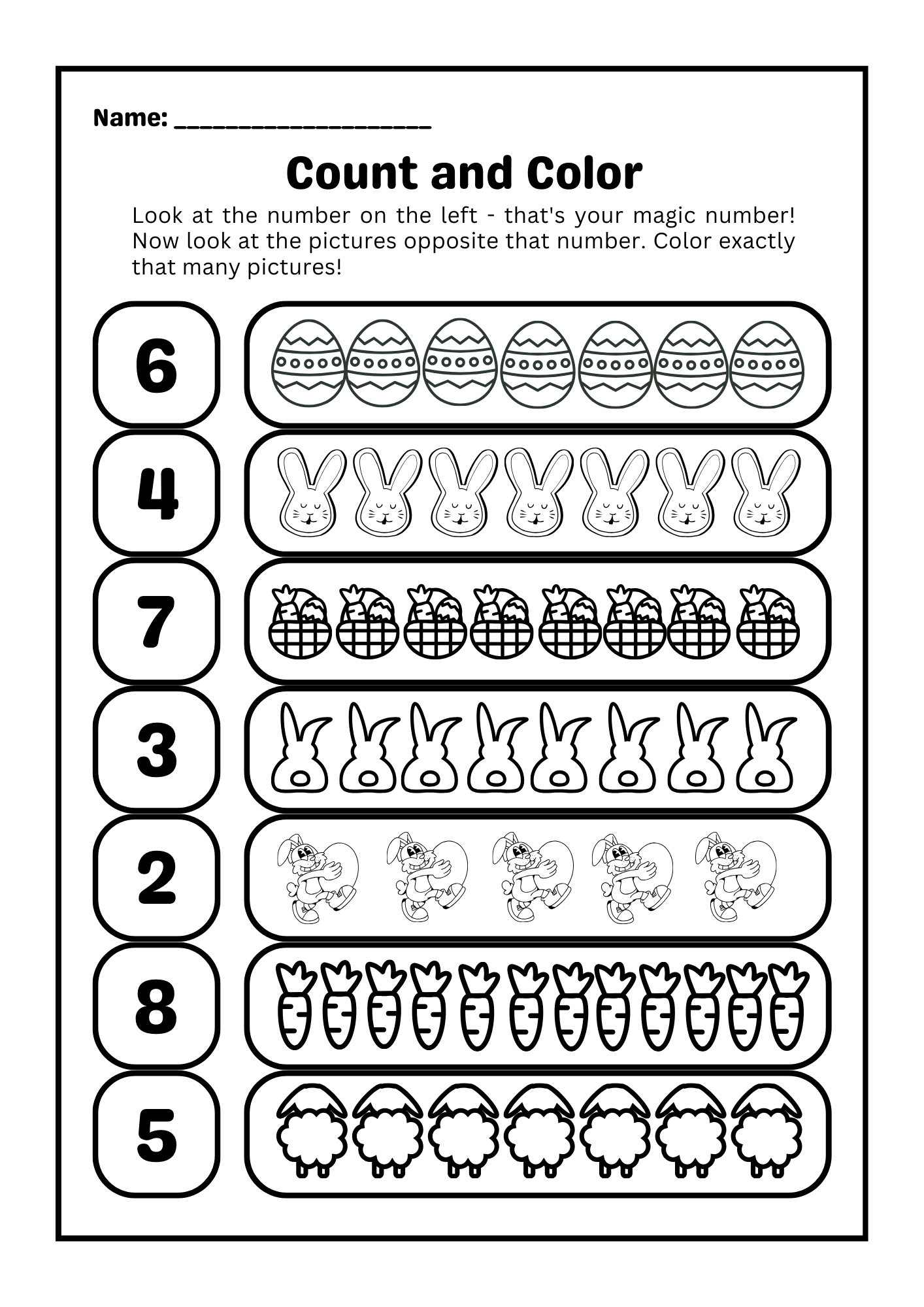 Free Printable Easter Worksheets For Kids
