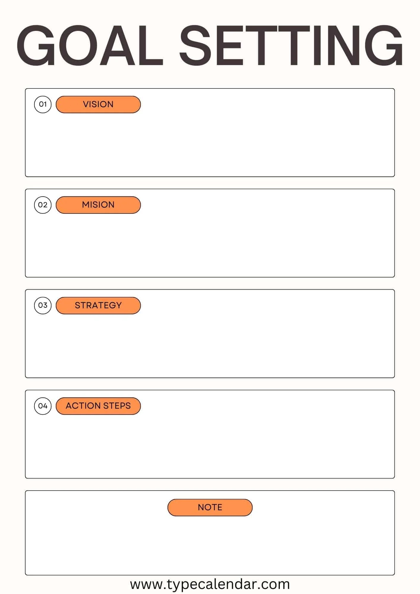 Free Printable Goal Setting Templates PDF Word Students Employees