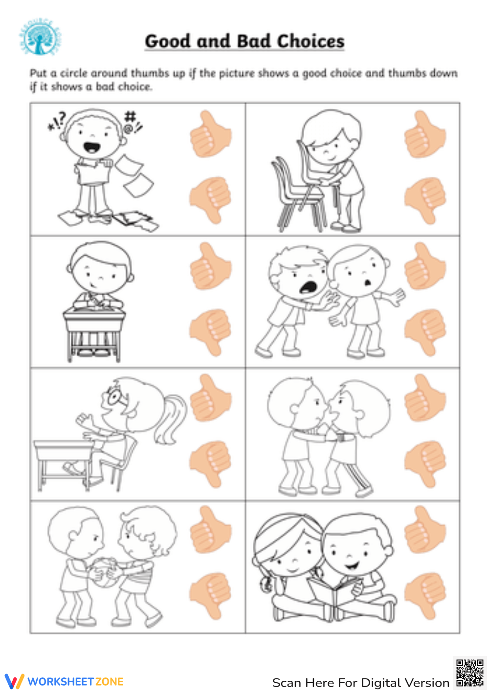Free Printable Good Choices Bad Choices Pdf Worksheets 2025