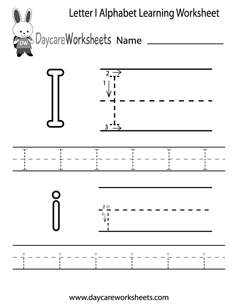 Letter I Printable Worksheets