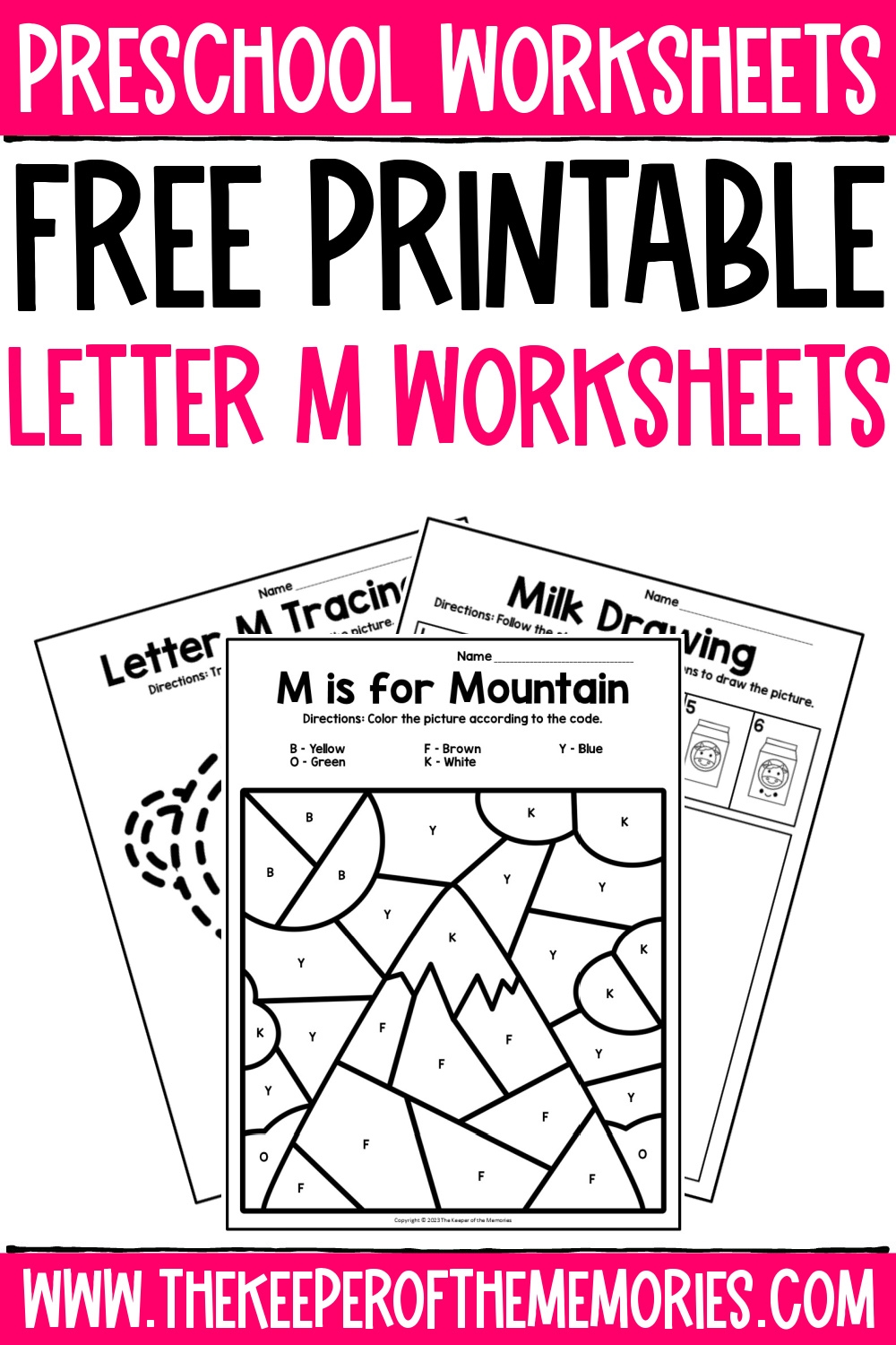 Printable Letter M Worksheets