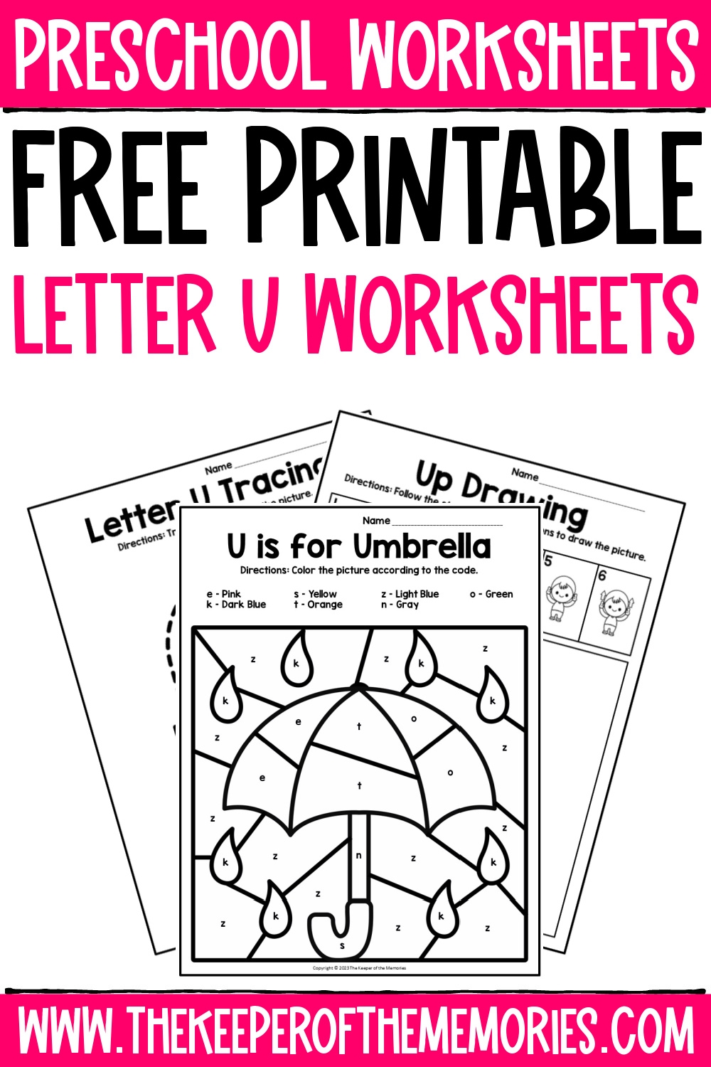 Printable Letter U Worksheet