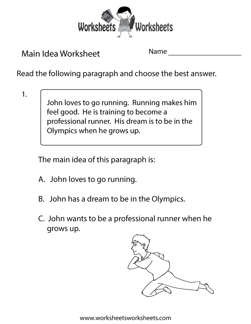 Free Printable Main Idea Practice Worksheet Free Printable Main Idea Practice Worksheet