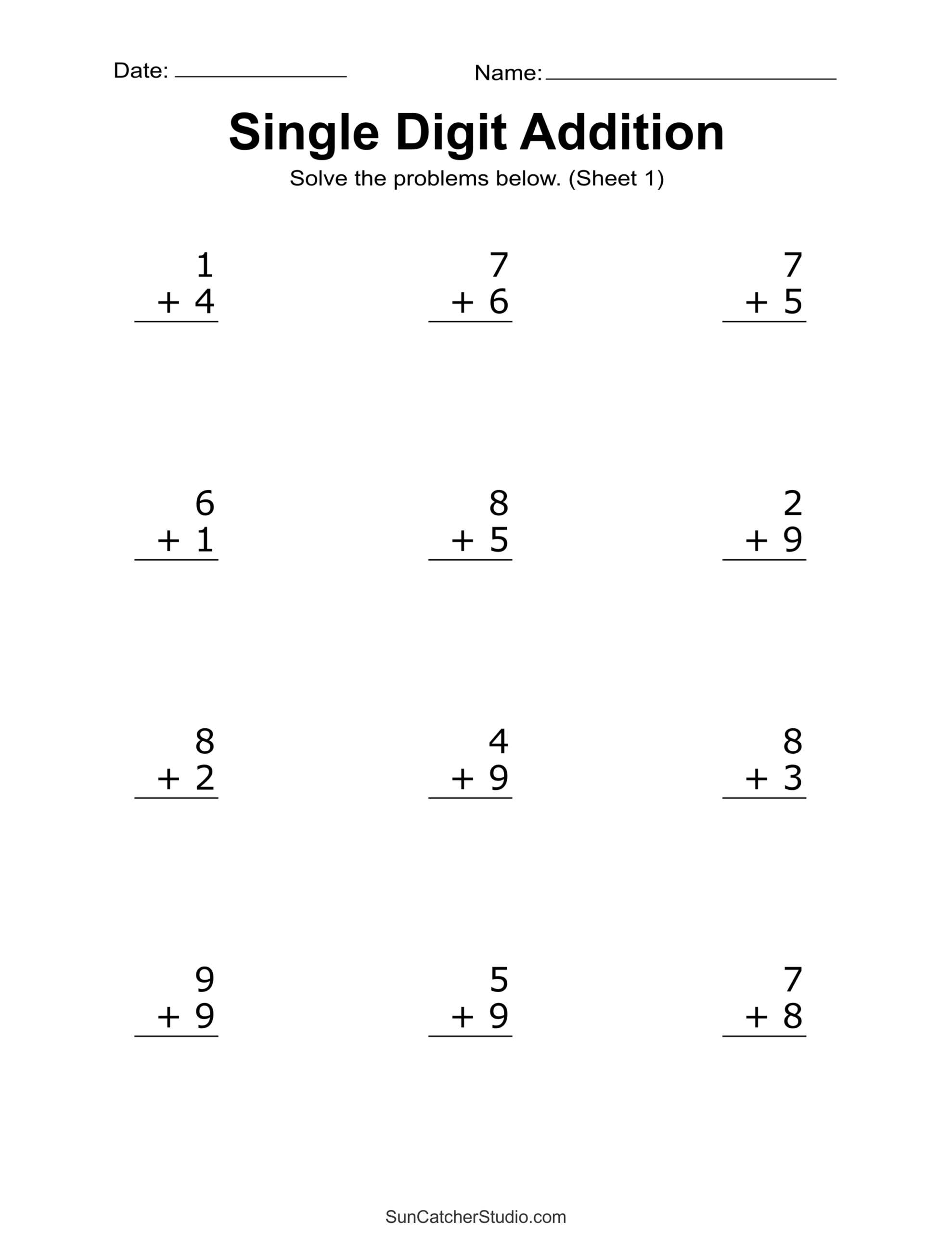 Free Printable Math Worksheets Worksheets Library