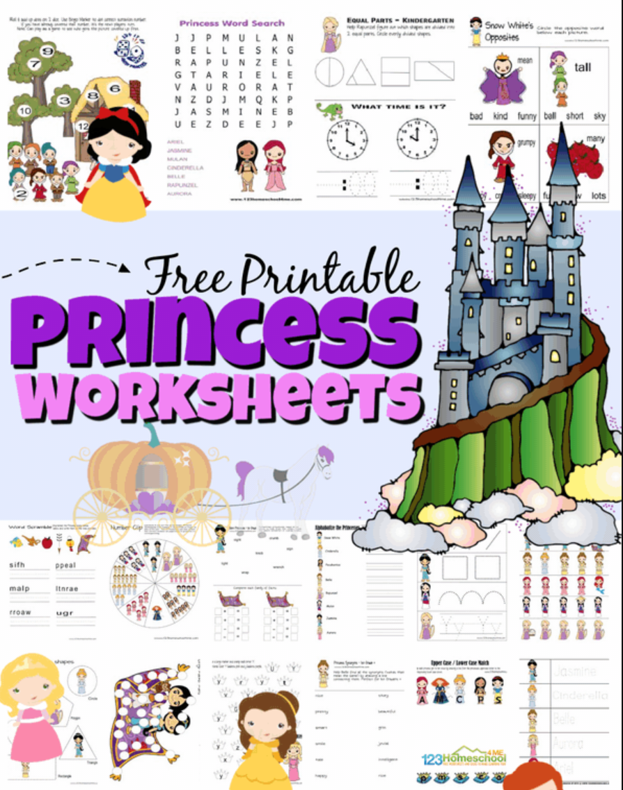 FREE Printable Princess Worksheets FREE Printable Princess Worksheets
