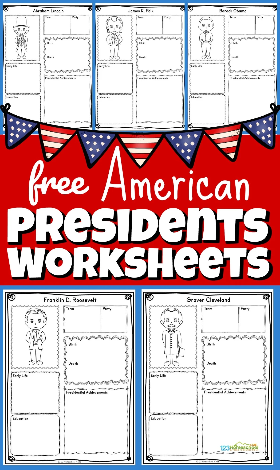  FREE Printable US President Worksheets
