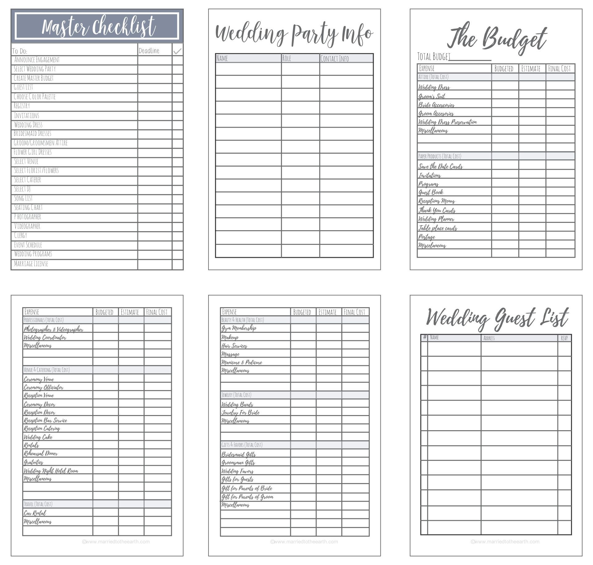 Free Printable Wedding Planning Check List Free Printable Wedding Planning Check List