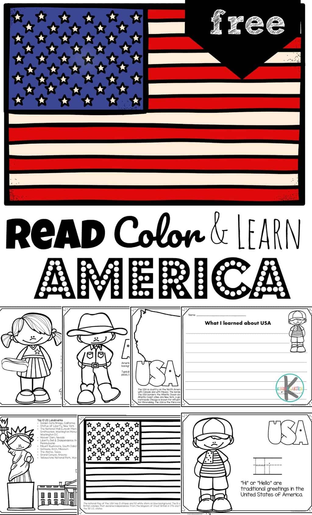  FREE USA Coloring Pages For Kids To Read Color And Learn
