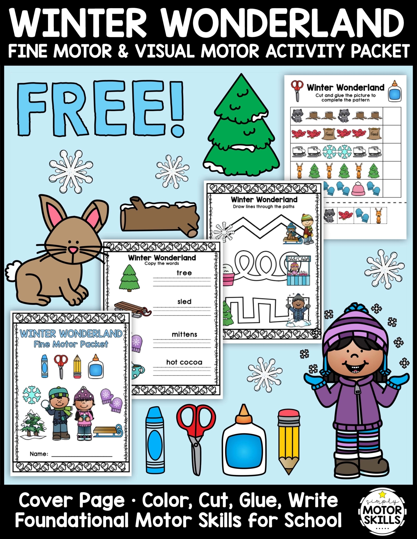 Free Winter Fine Motor PDF Activities Your Therapy Source