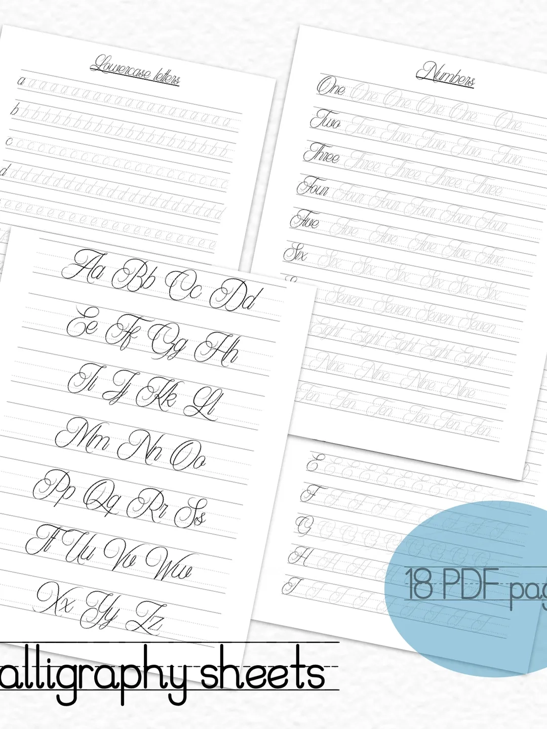 Handwriting Calligraphy Practice Templates Improve Handlettering 6 02 Buy Online With Delivery