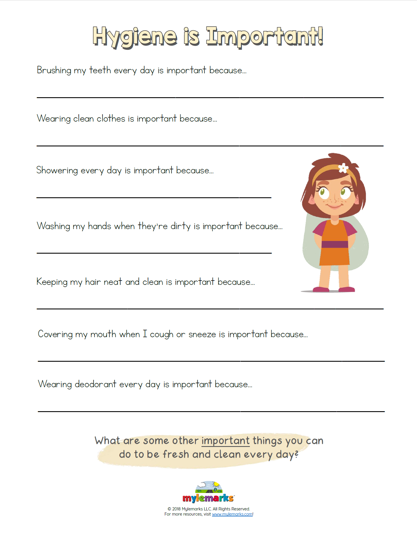 Free Printable Personal Hygiene Worksheets For Adults