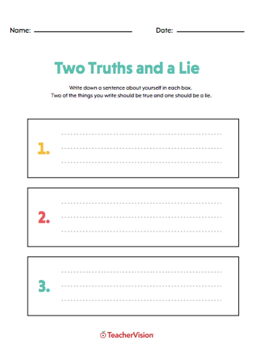 Free Printable Icebreaker Worksheets