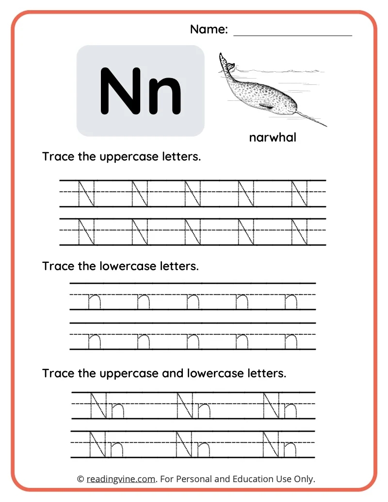 Printable Letter N Worksheets Printable Letter N Worksheets