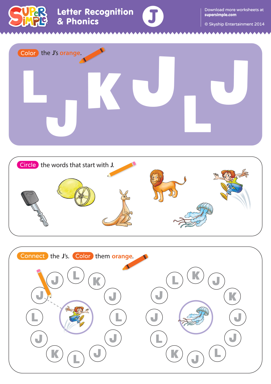 Letter J Printable Worksheets Letter J Printable Worksheets