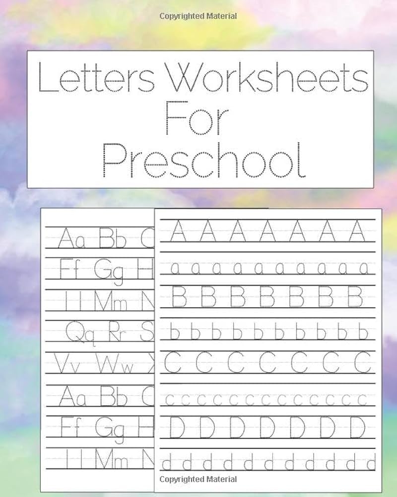 Letters Worksheets For Preschool Tracing Worksheets For 4 Year Old Trace And Write ABC Letters Preschool Math For Kids And Toddlers Learning Evie Books Amazon de Books