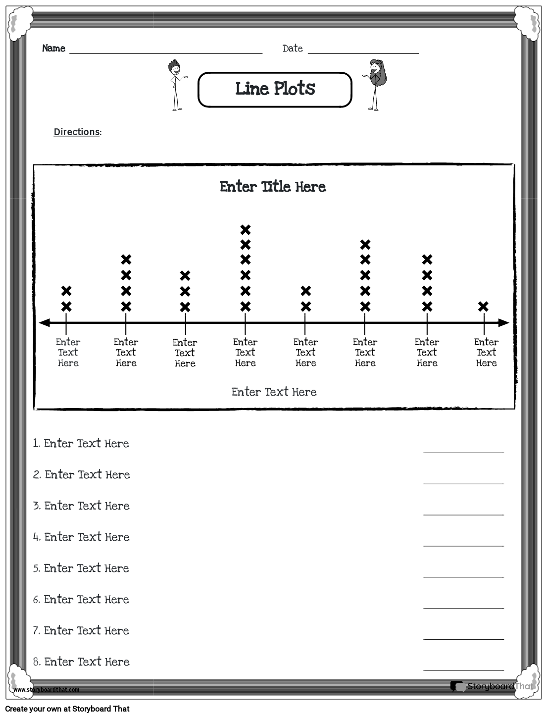 Line Plot Worksheets Free Line Plot Maker