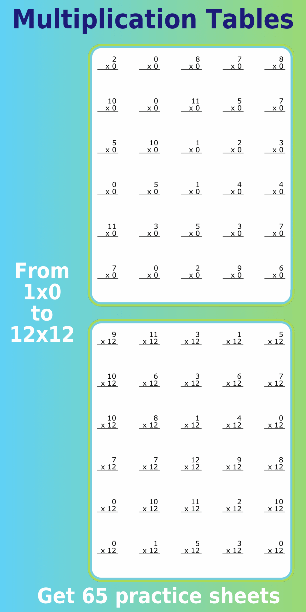Math 1 12 Digit Multiplication PDF 
