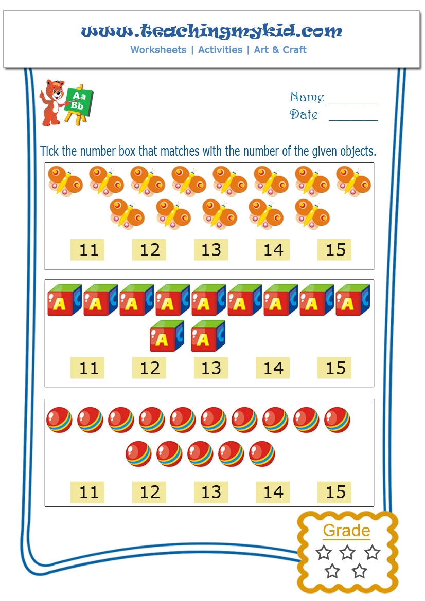 Numbers Worksheet Printable