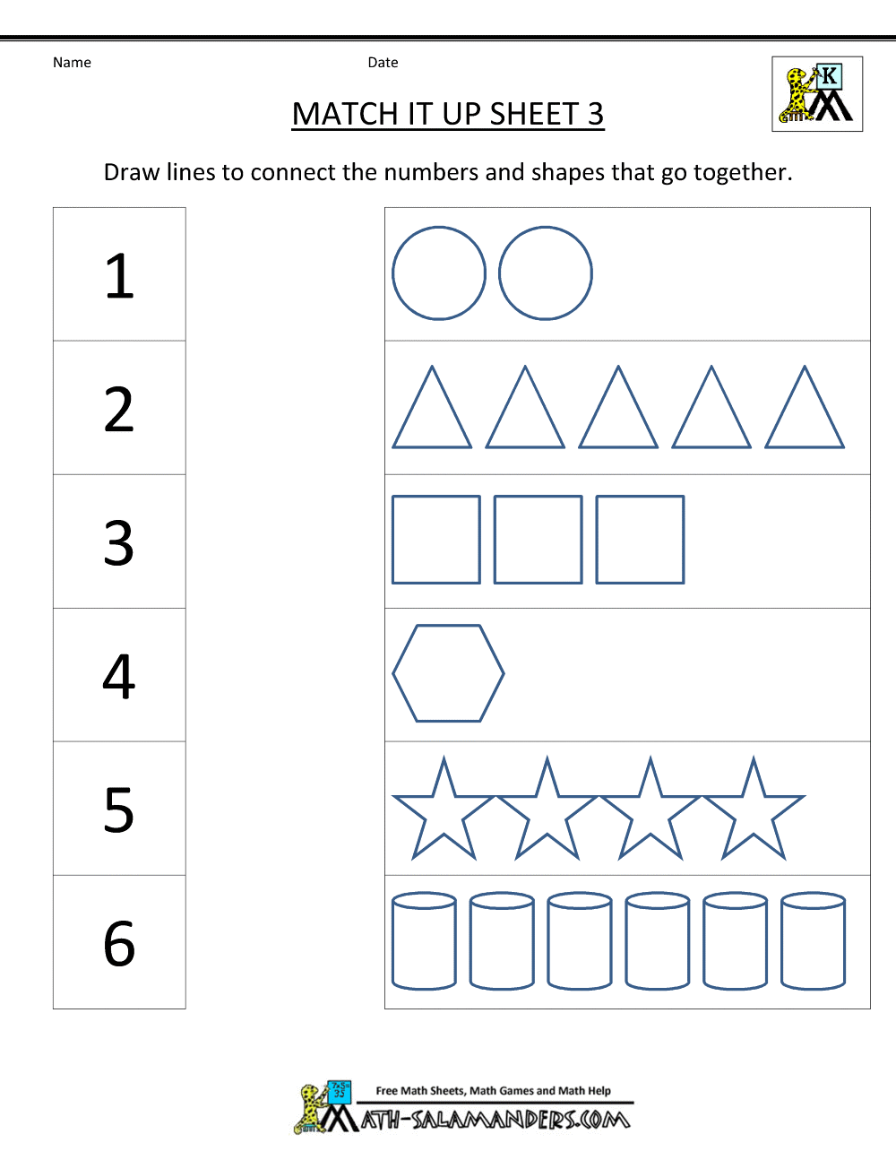 Math Worksheets Kindergarten