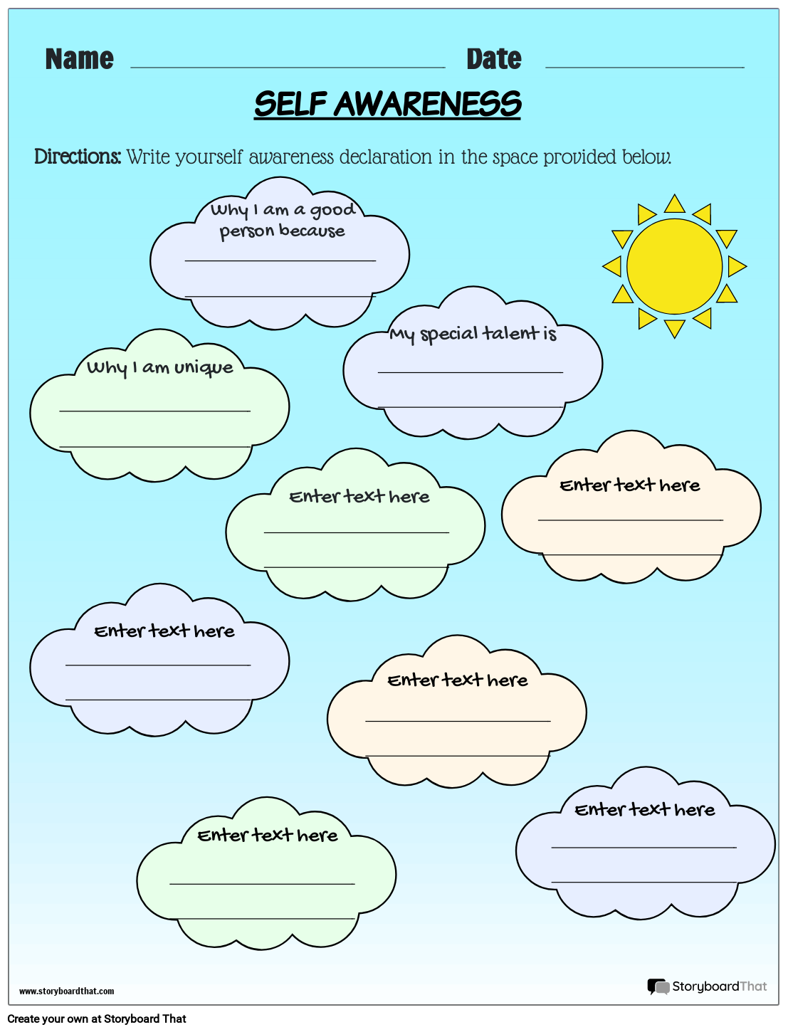 Mindfulness Worksheets Examples Ideas StoryboardThat
