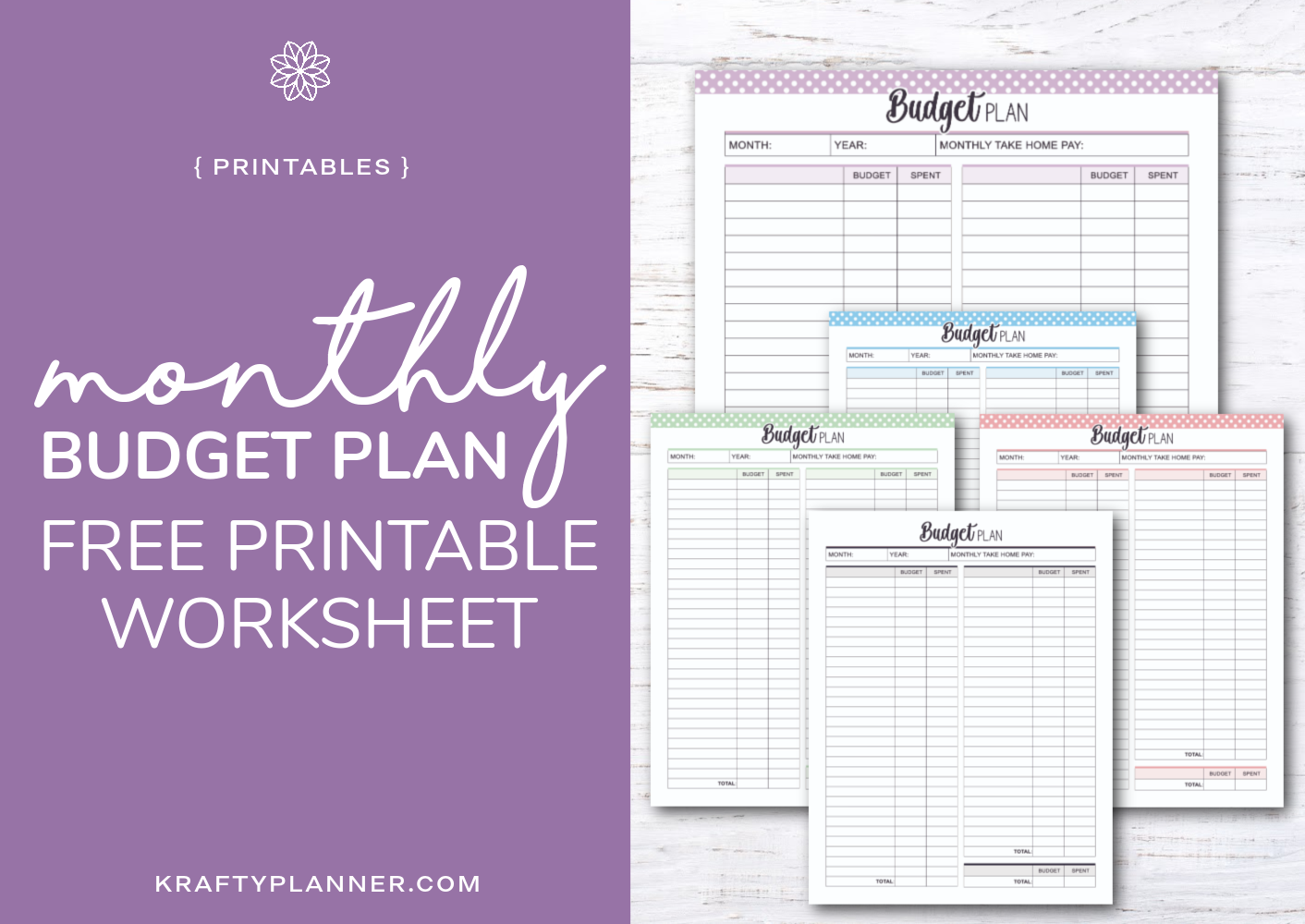 Budget Printable Worksheet