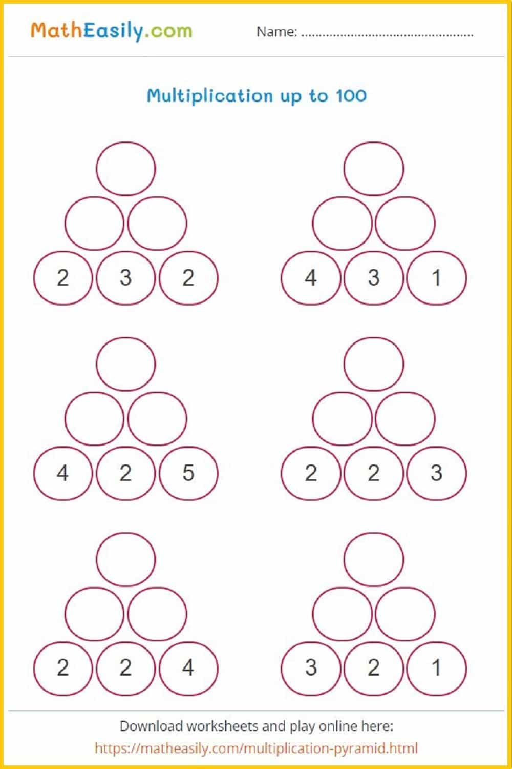 Printable Multiplication Worksheets Grade 3