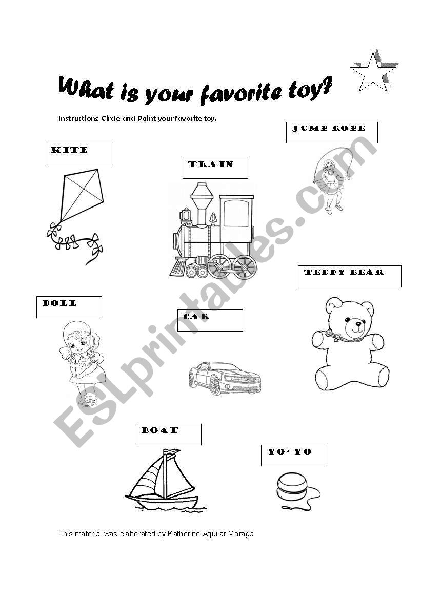 My Toys A Quick Activity For 8 Year old Children ESL Worksheet By Moakana