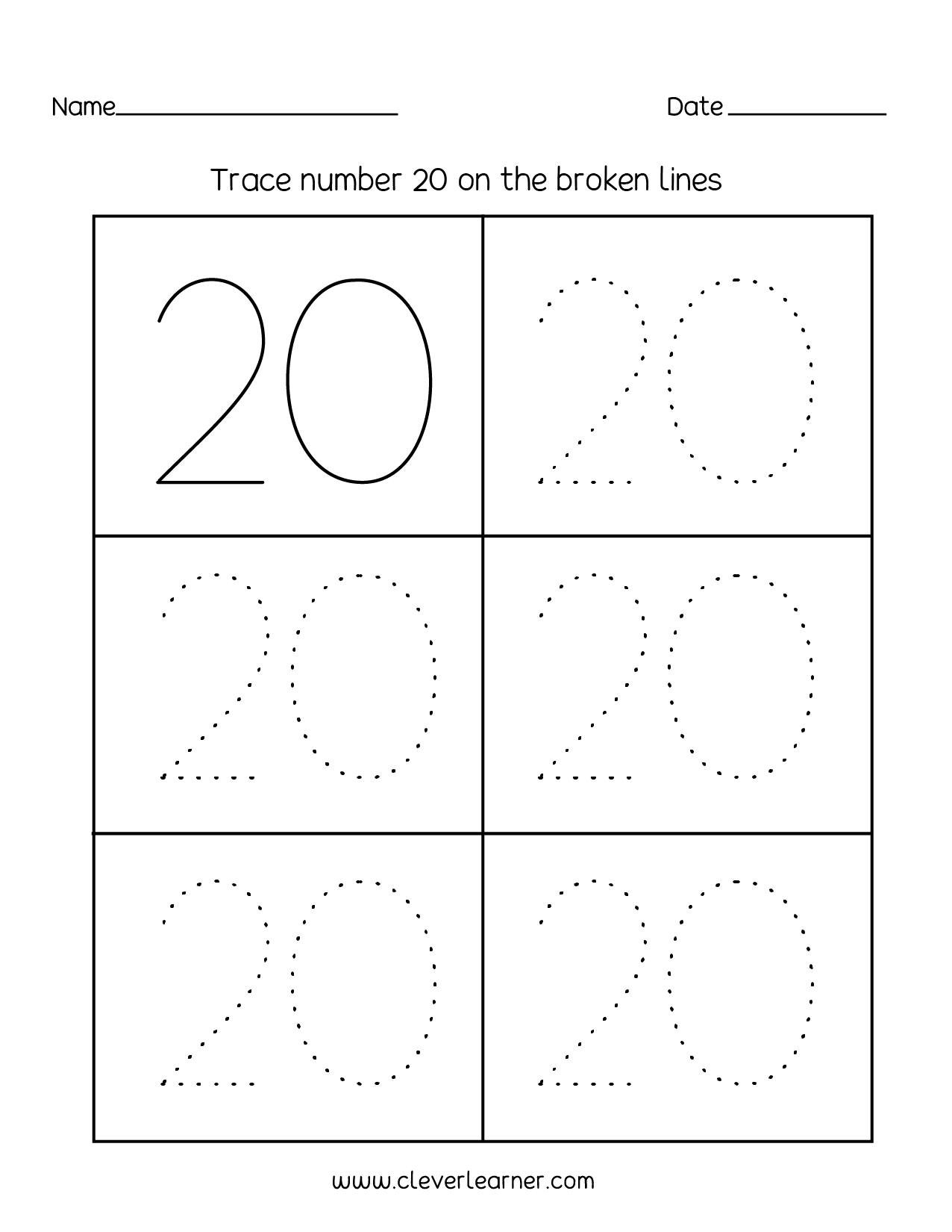 Free Printable Preschool Worksheets Tracing Numbers