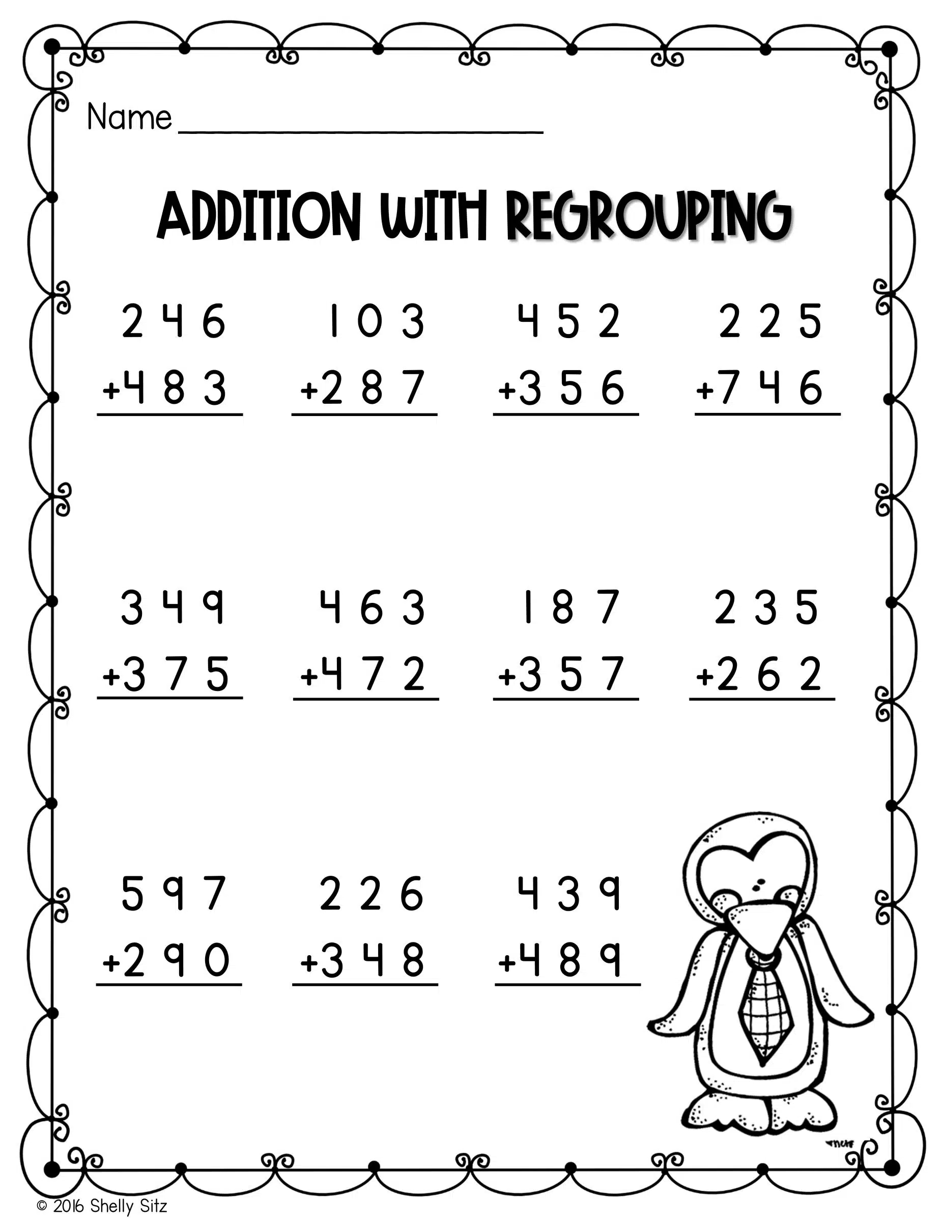 Penguin Math Freebie Second Grade Teaching Blog