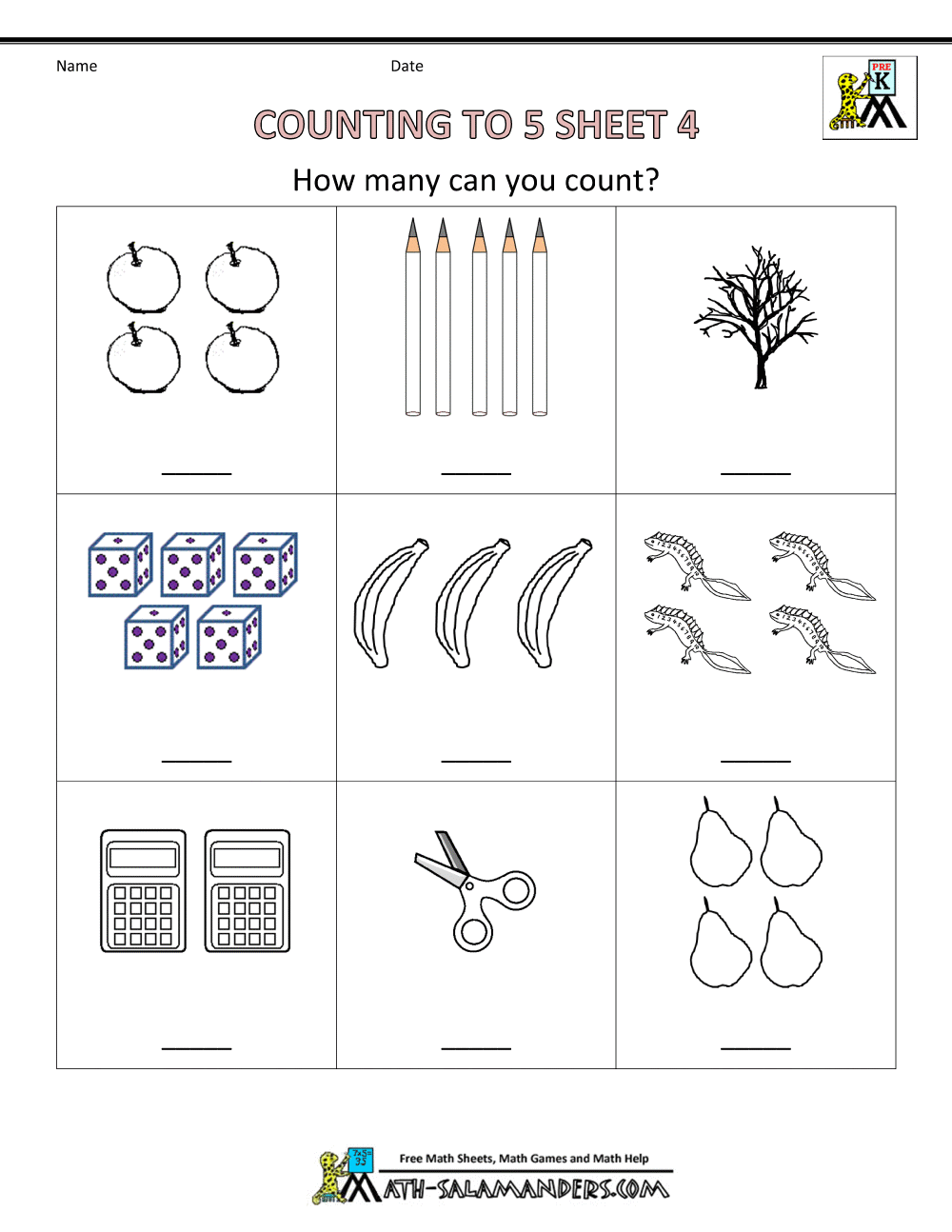 Preschool Counting Worksheets Counting To 5 Preschool Counting Worksheets Counting To 5