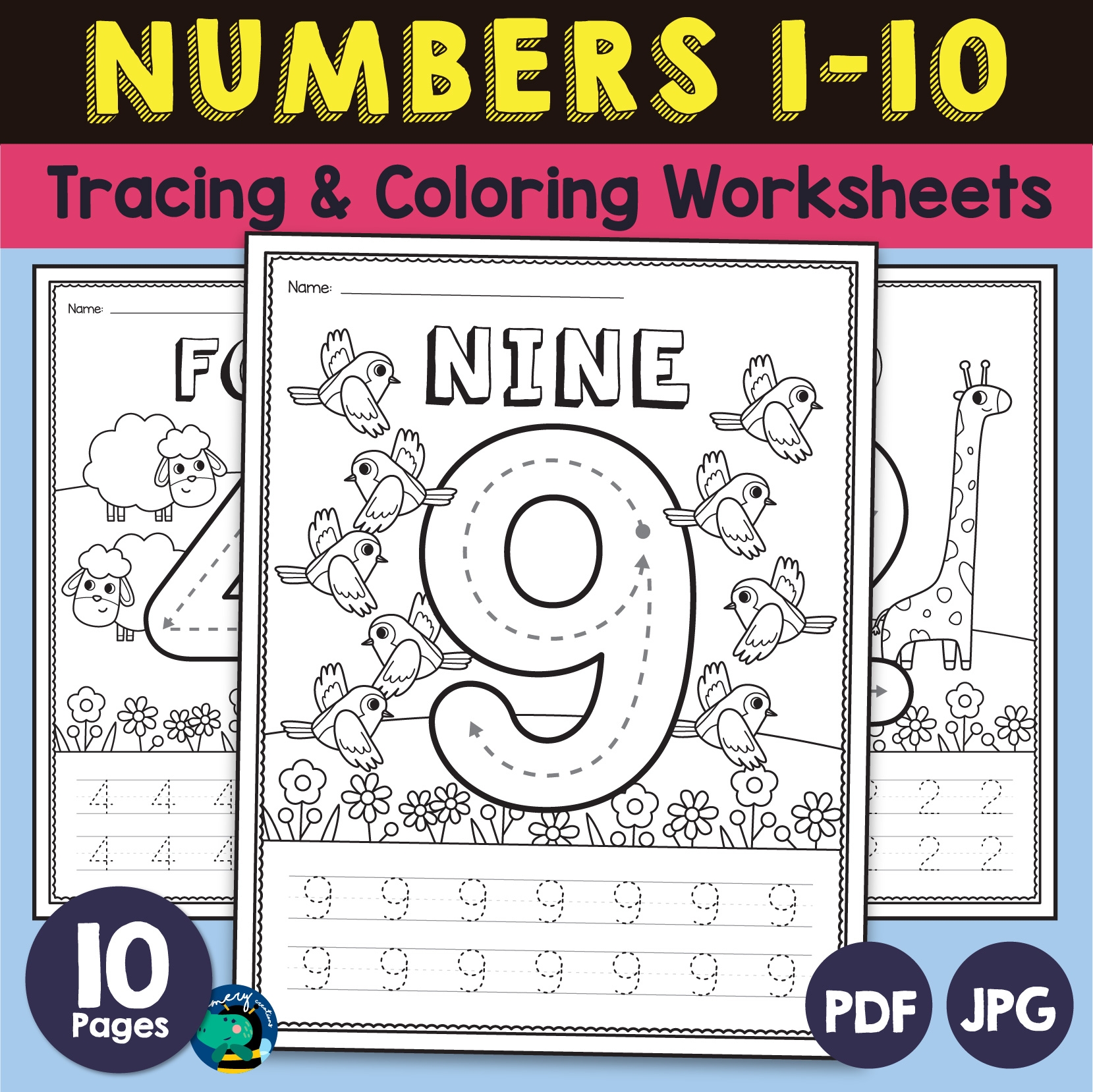 Printable Tracing Numbers Worksheets