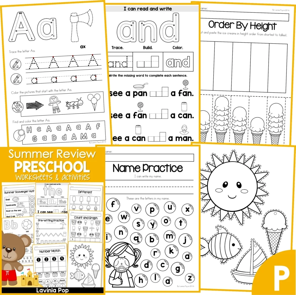 Preschool Printables Archives In My World