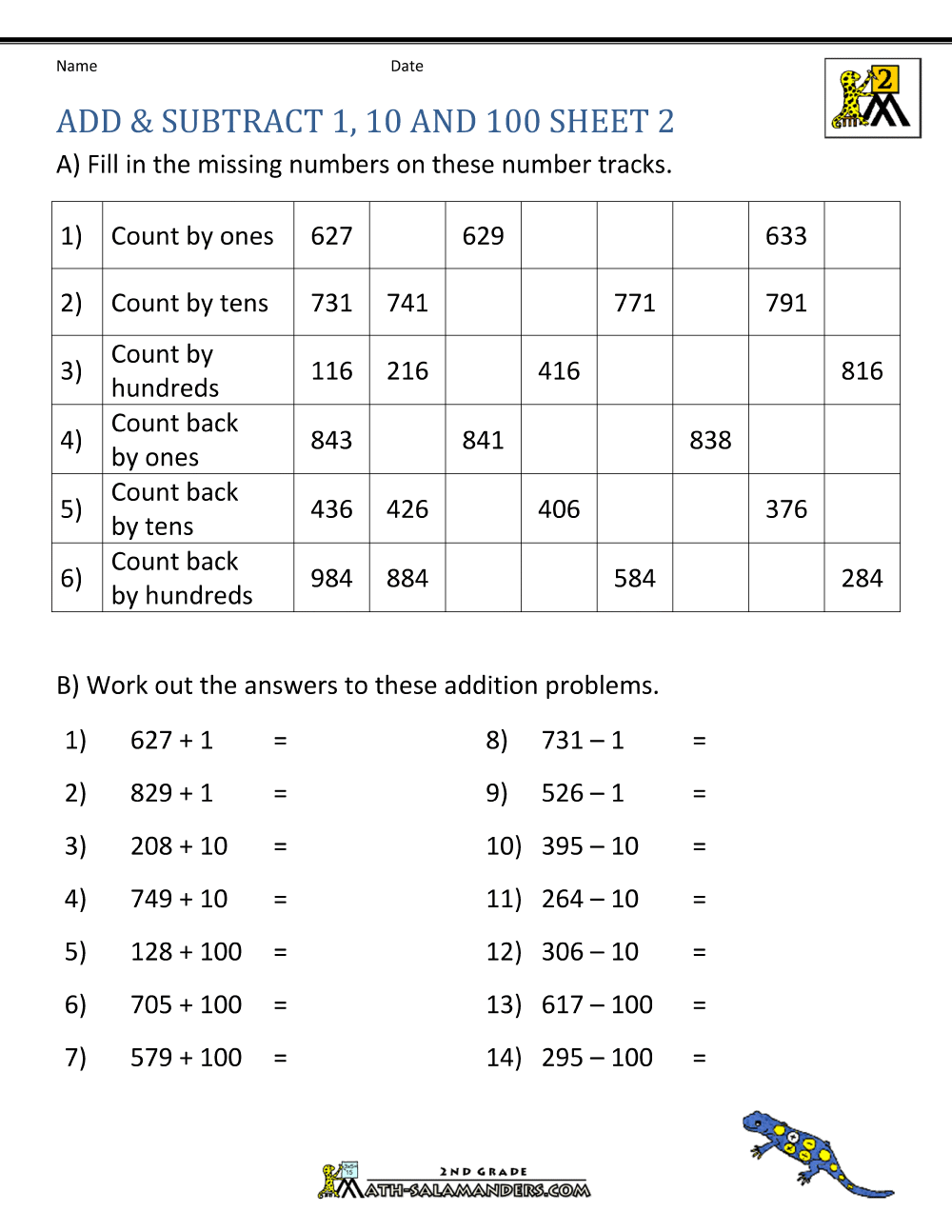 Printable Addition And Subtraction Worksheets