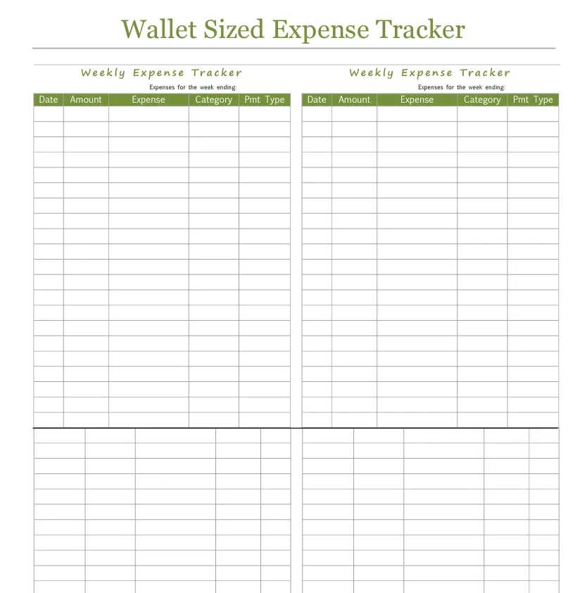 Printable Expense Tracker Top 5 Free Templates