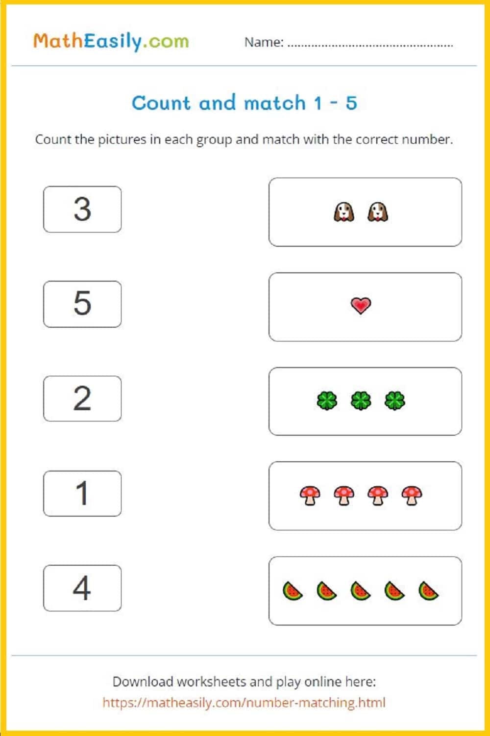Free Printable Worksheets For 4 Year Olds