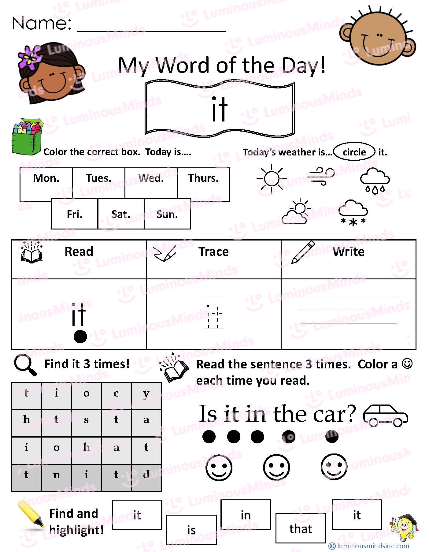 Reading Worksheets Printable