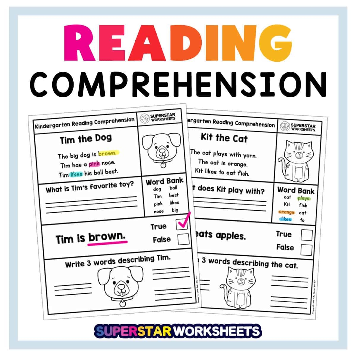 Free Printable Worksheets Reading Comprehension