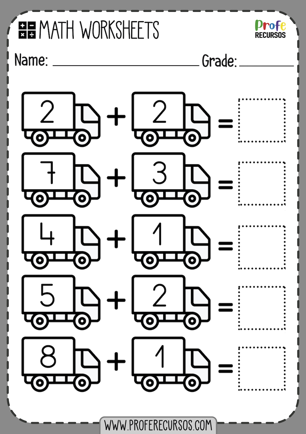 Single Digit Addition Worksheets Free Printable Math Worksheets