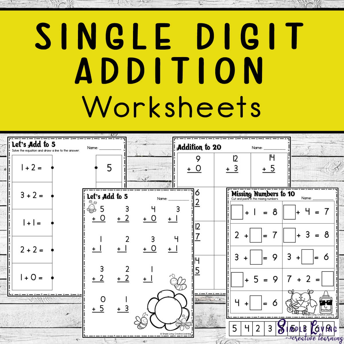 Free Printable Single Digit Addition Worksheets