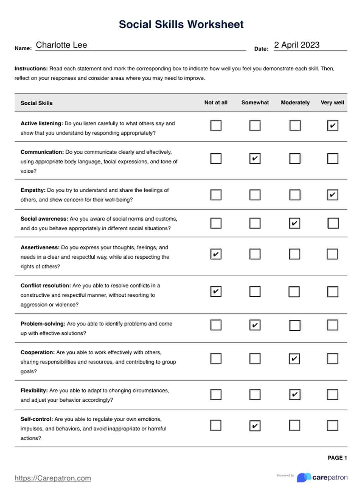 Free Printable Job Skills Worksheets For Special Needs Students