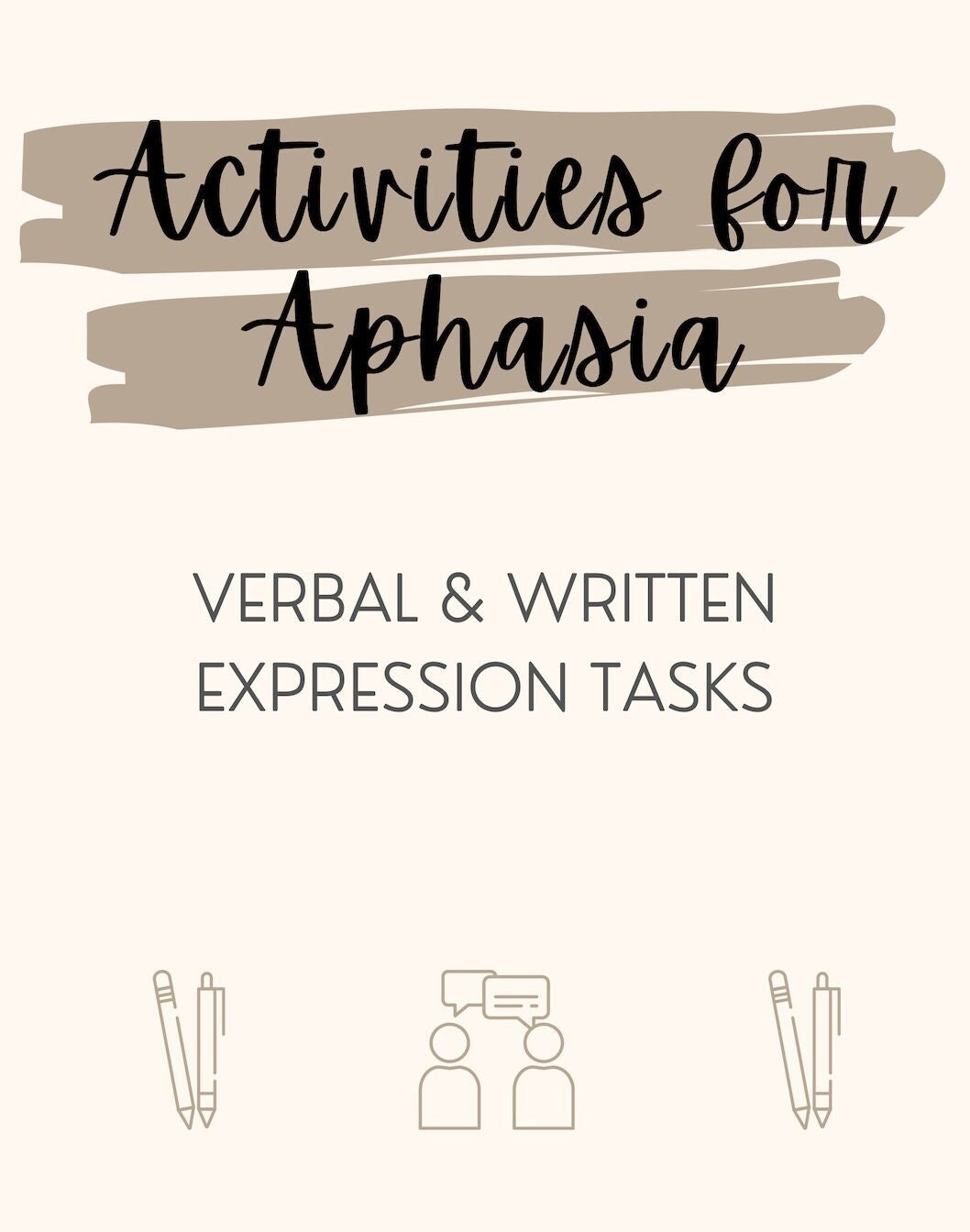 Speech Therapy Activities For Aphasia Workbook 55 Pages DIGITAL COPY Etsy