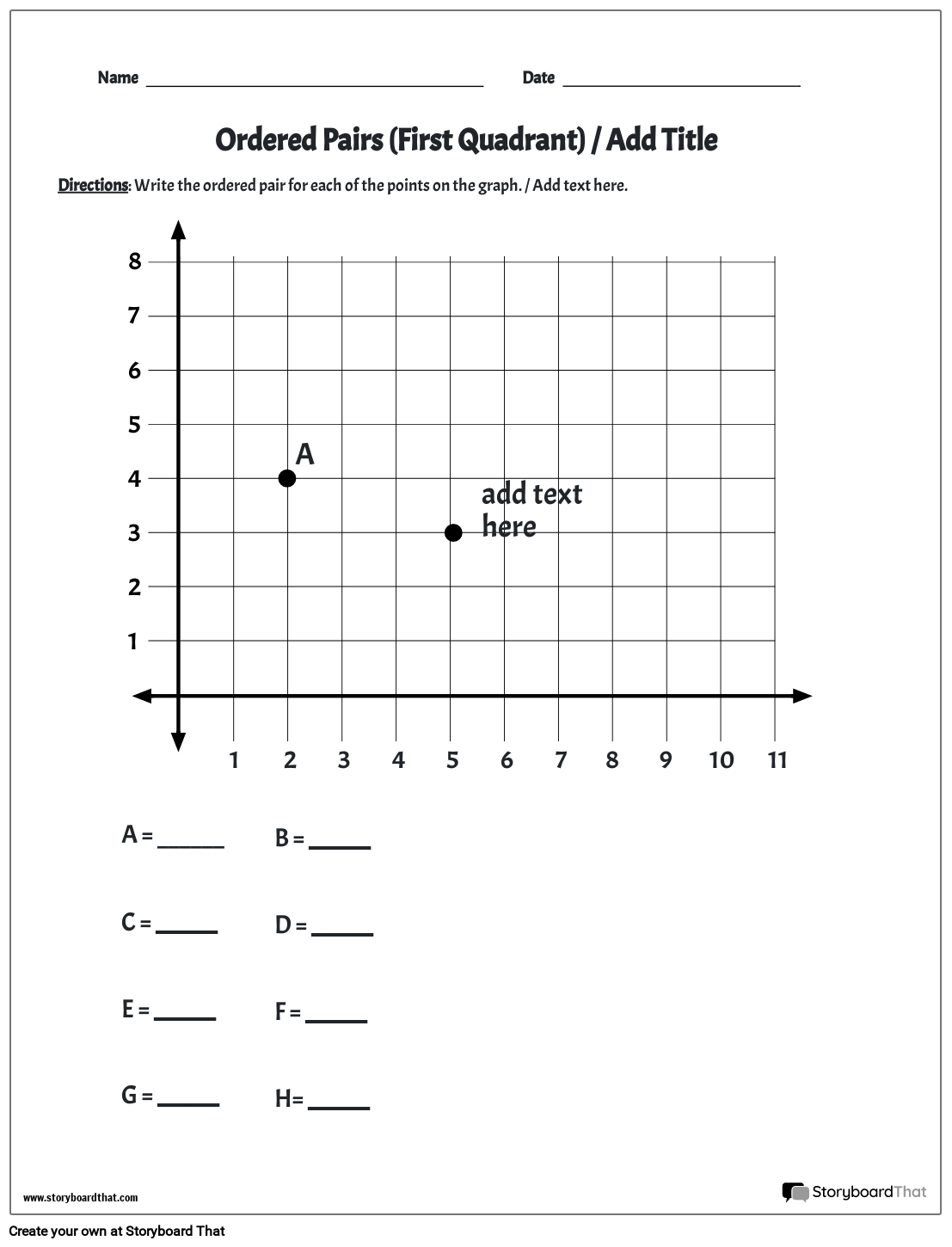 Storyboard That Create Coordinate Plane Worksheets Storyboard That Create Coordinate Plane Worksheets