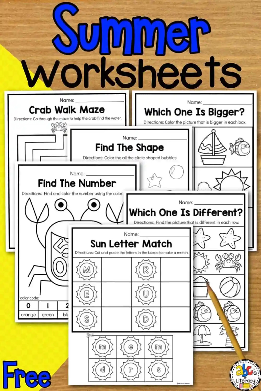 Free Pre K Worksheets Printable