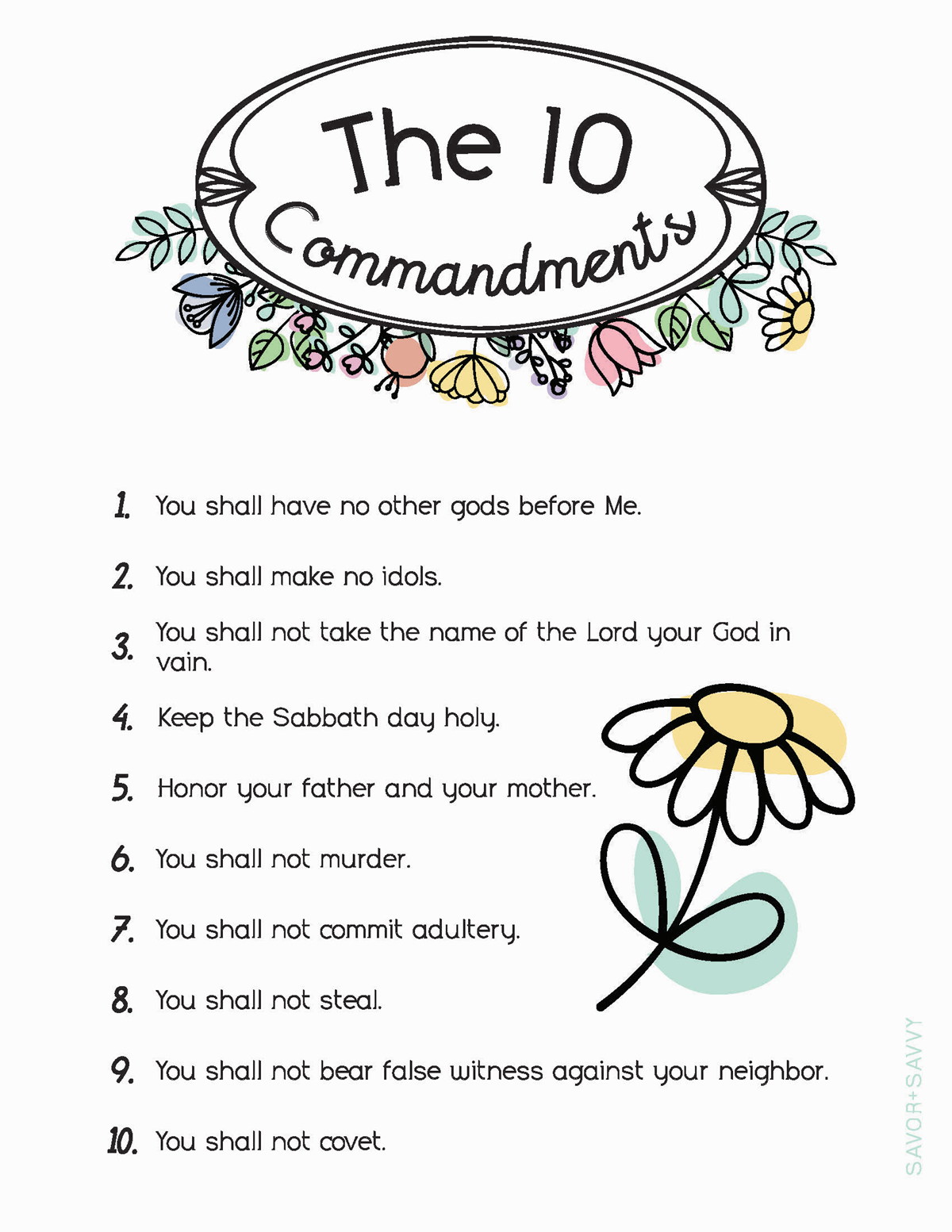 Ten Commandments Scavenger Hunt Game FREE Printable Worksheets Library