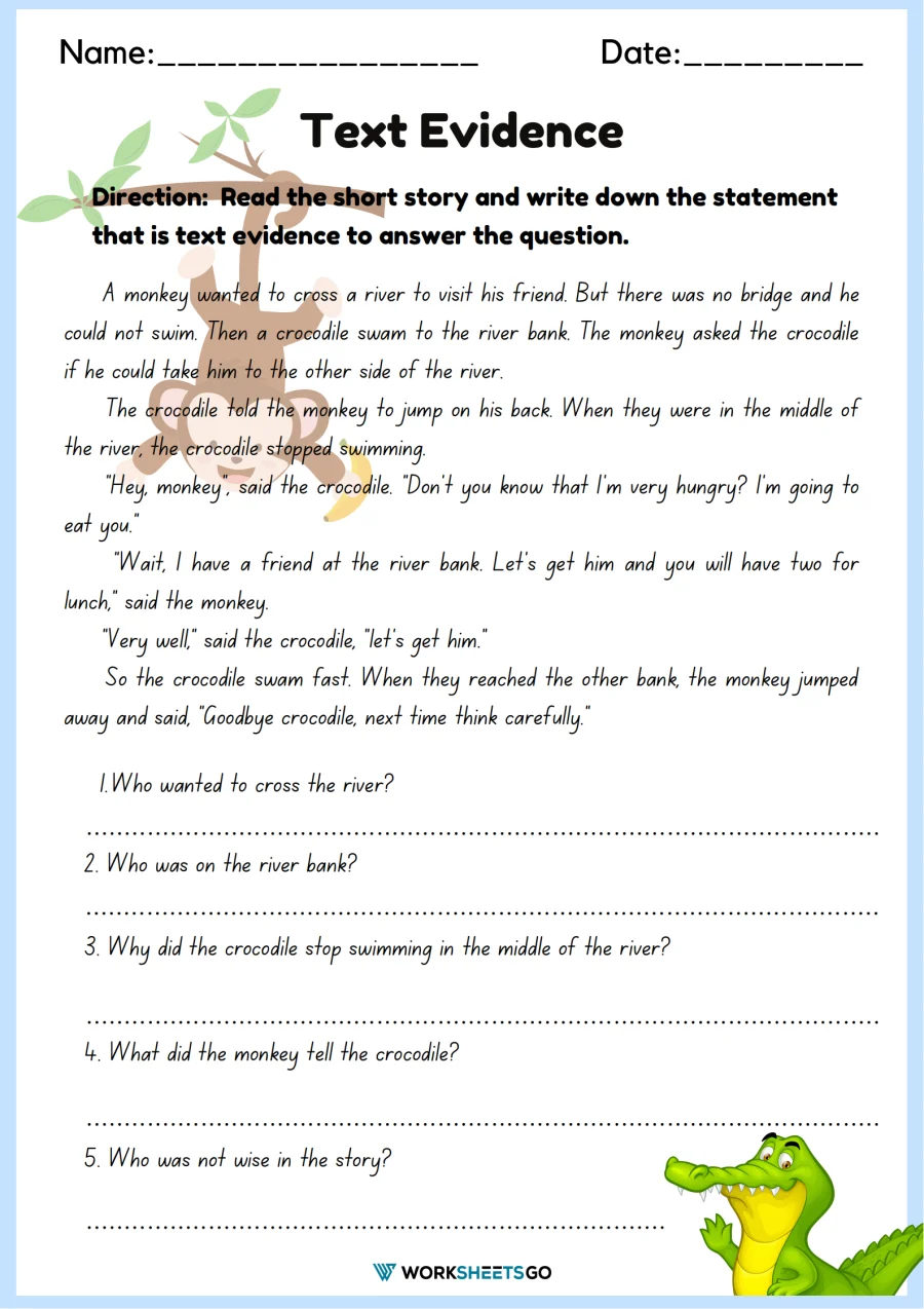 Reading Printable Worksheets