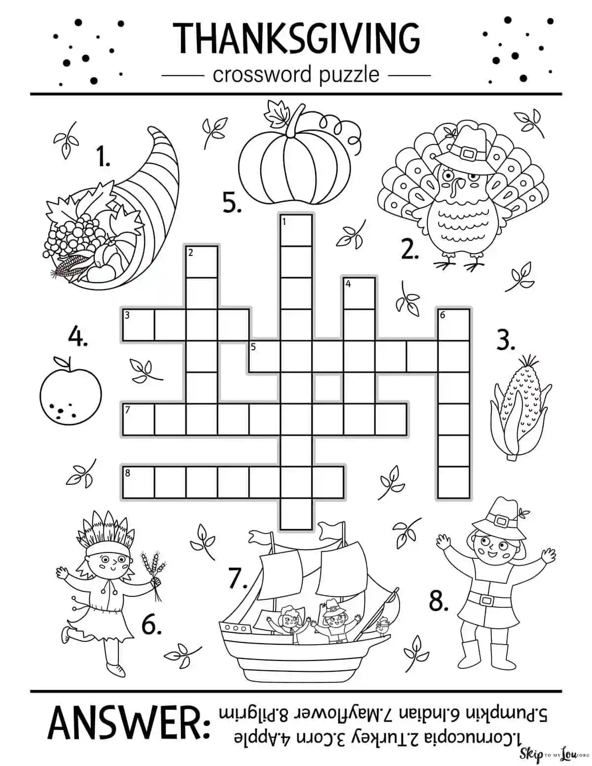 Thanksgiving Food Printables Printable Party Favors