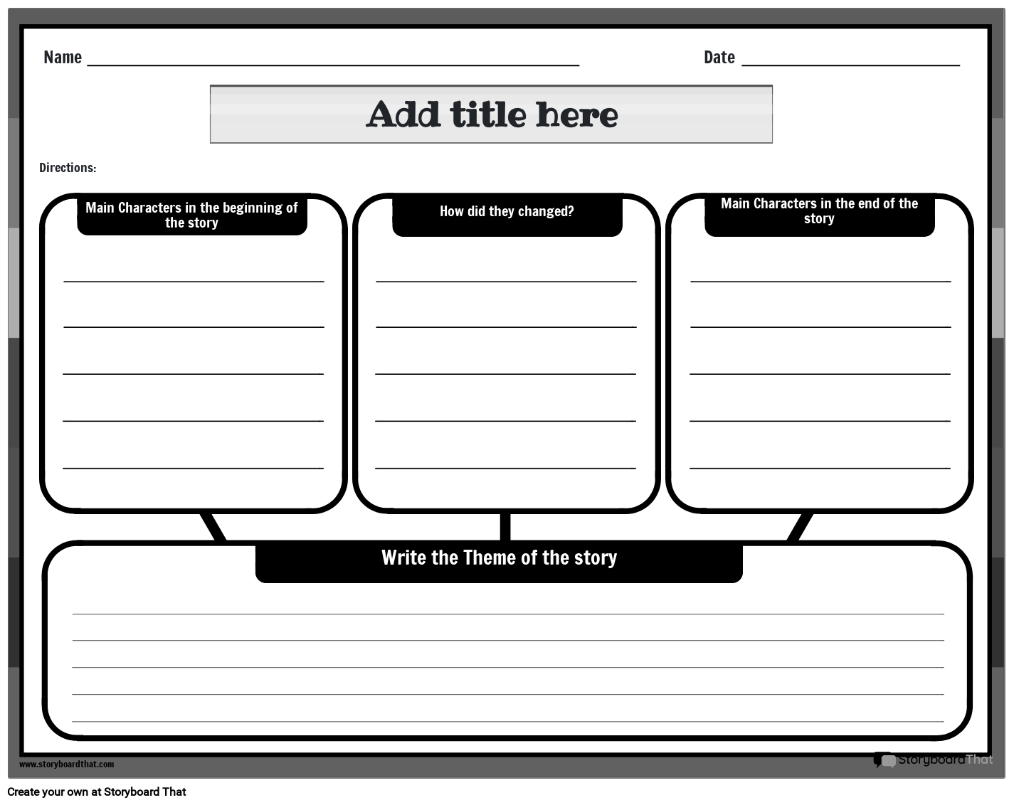 Theme Worksheets Analyze Literature With Storyboard That