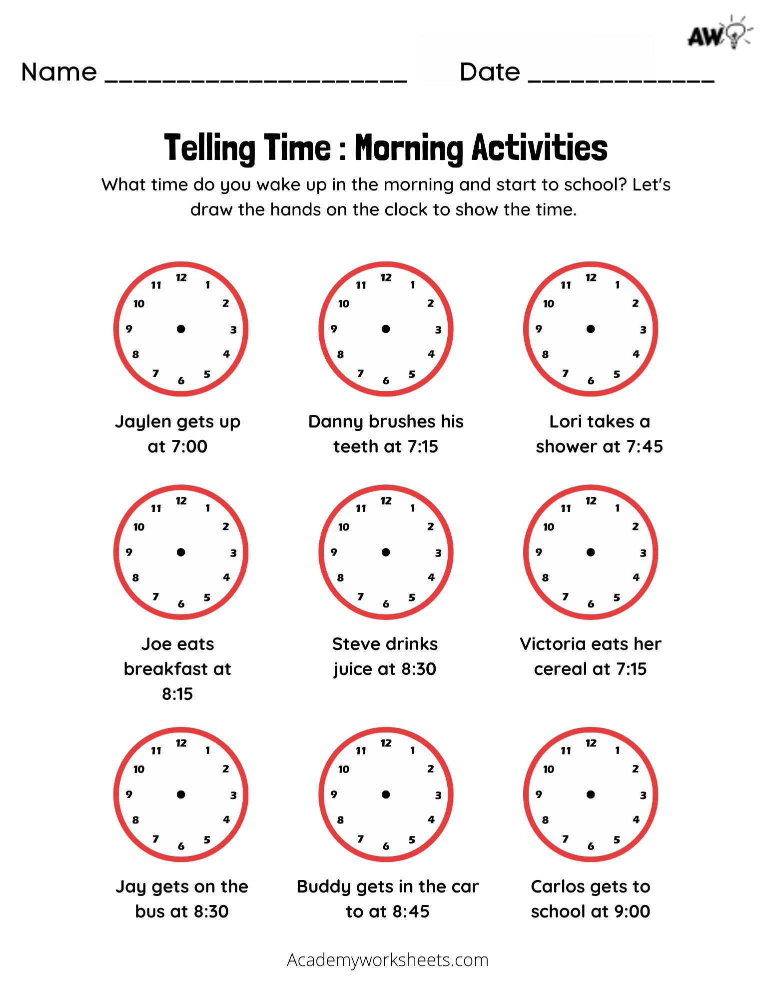 Printable Time Worksheets