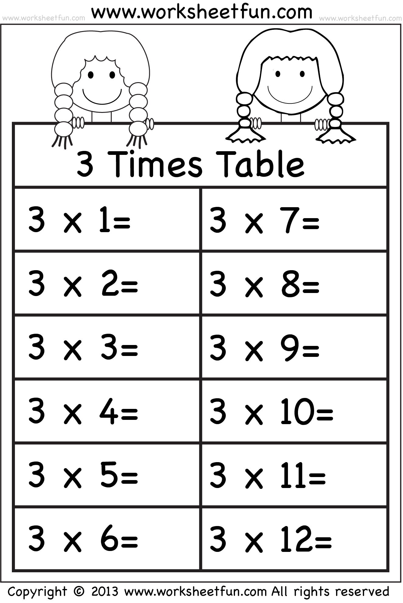 Times Tables Worksheets 2 3 4 5 6 7 8 9 10 11 And 12 Eleven Worksheets FREE Printable Worksheets Worksheetfun